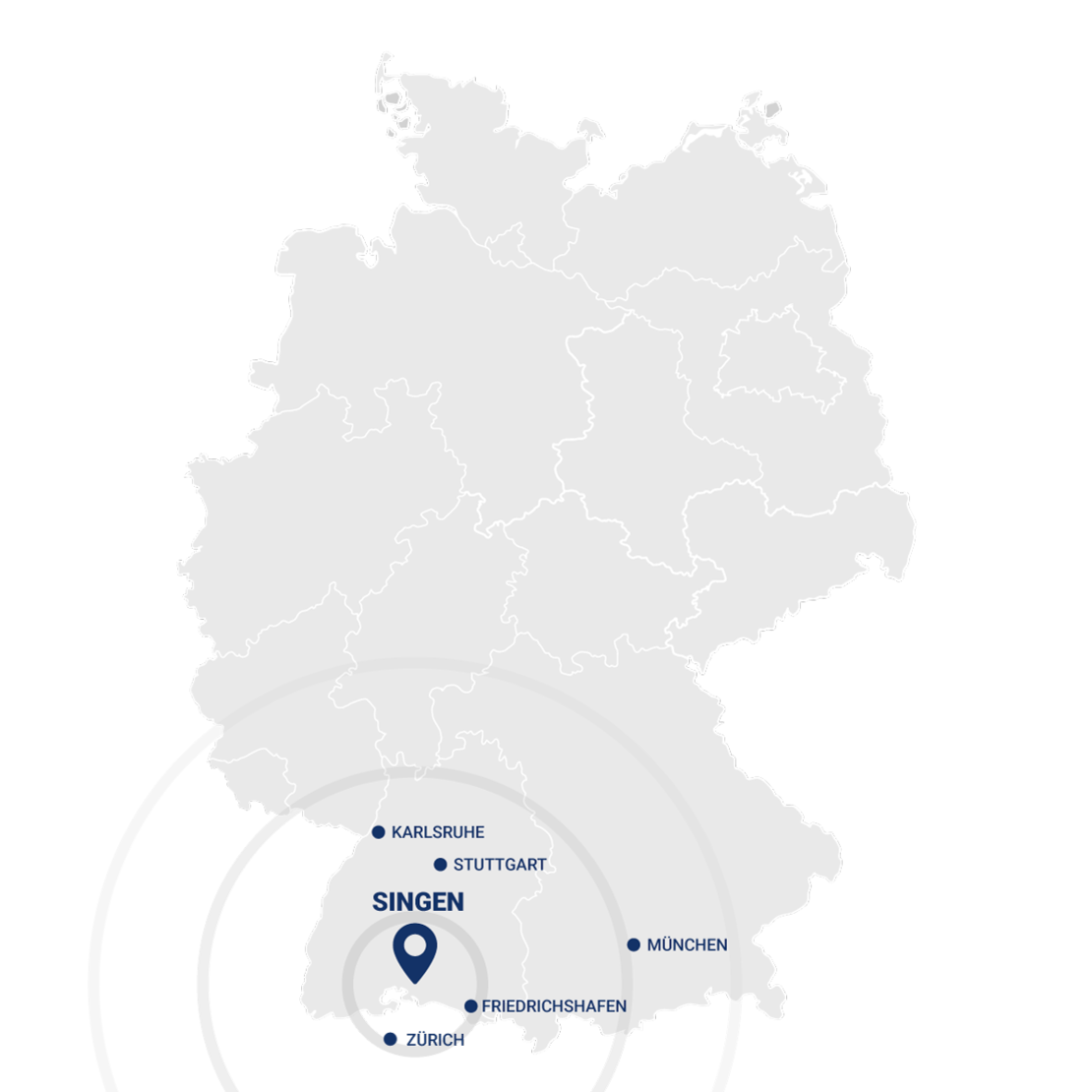 Deutschlandkarte Singen Bodensee